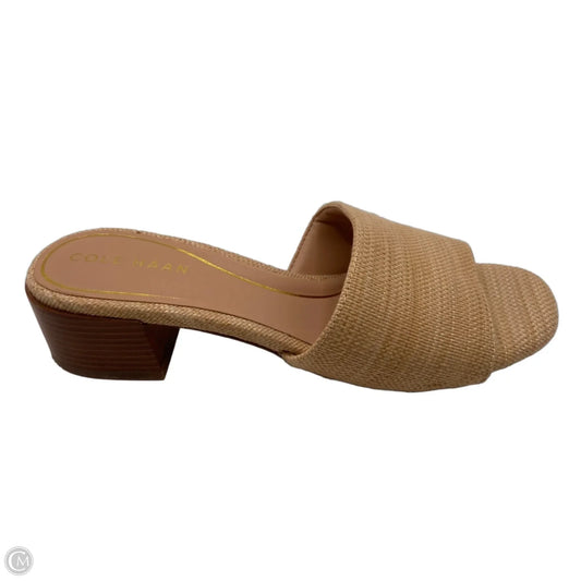 Sandals Heels Block By Cole-haan In Tan, Size: 7