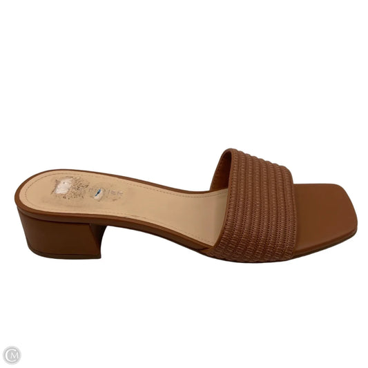Sandals Heels Block By Marc Fisher In Brown, Size: 10