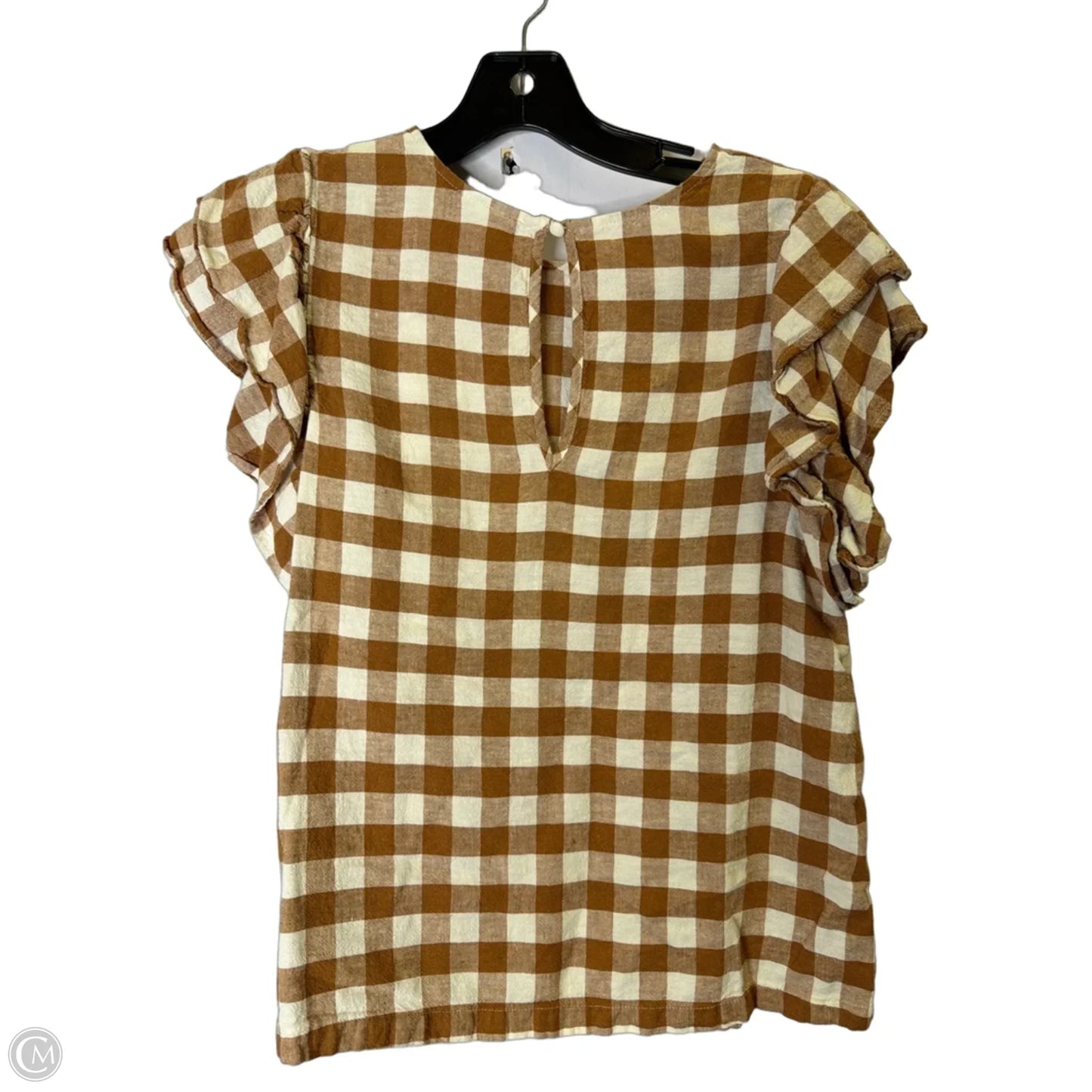 Top Short Sleeve By A New Day In Brown, Size: M