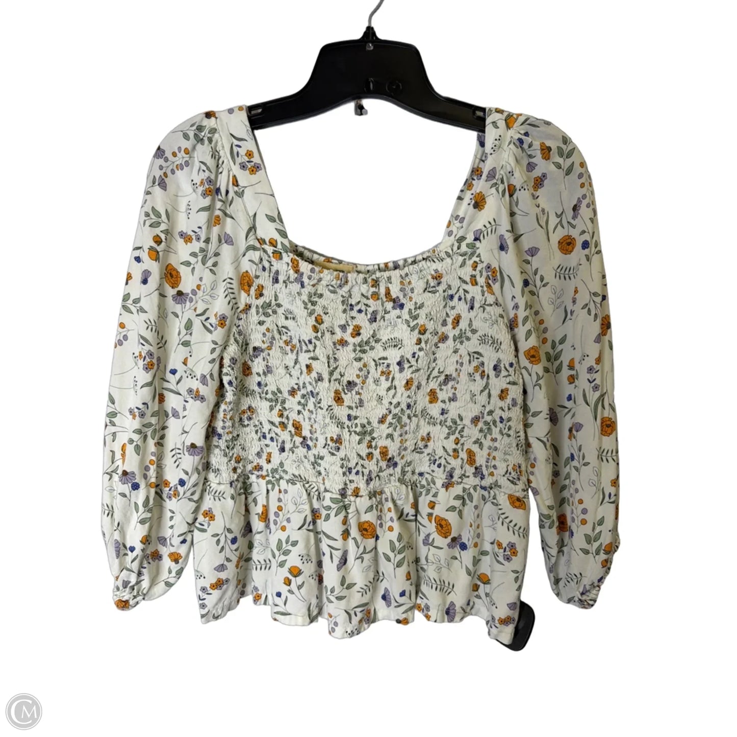 Top Short Sleeve By Clothes Mentor In Floral Print, Size: Xl