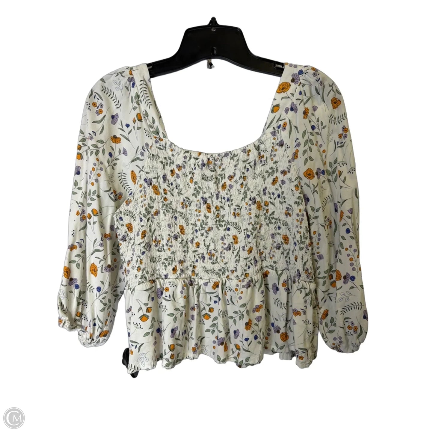 Top Short Sleeve By Clothes Mentor In Floral Print, Size: Xl