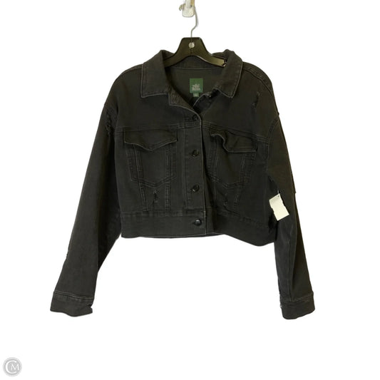 Jacket Denim By Wild Fable In Black Denim, Size: L