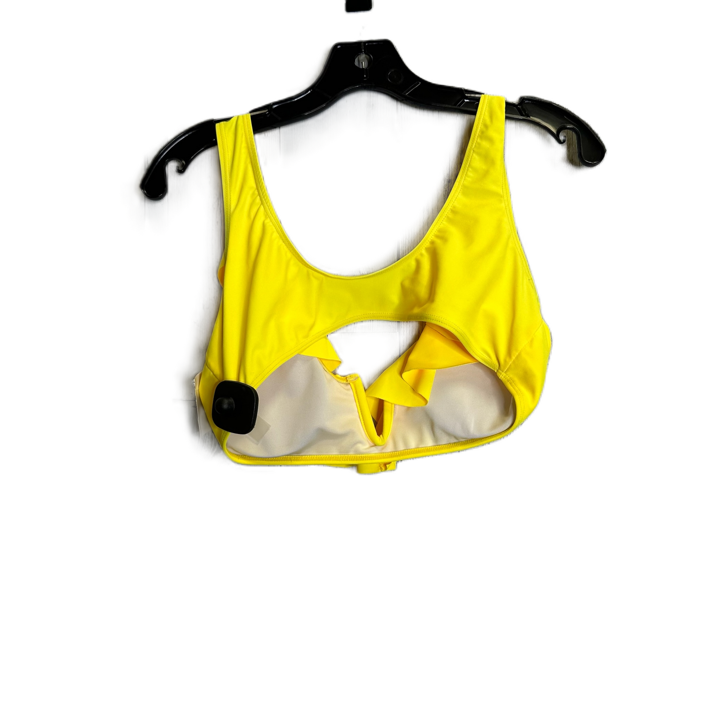 Yellow Swimsuit Top By Shein, Size: L