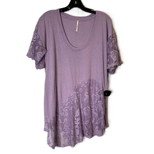 Purple Top Short Sleeve By Free People, Size: S