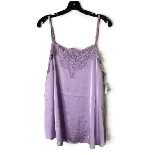 Purple Top Sleeveless By Torrid, Size: 1x
