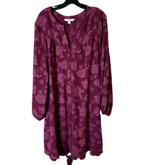 Dress Casual Short By The Pioneer Woman In Purple, Size: 2x