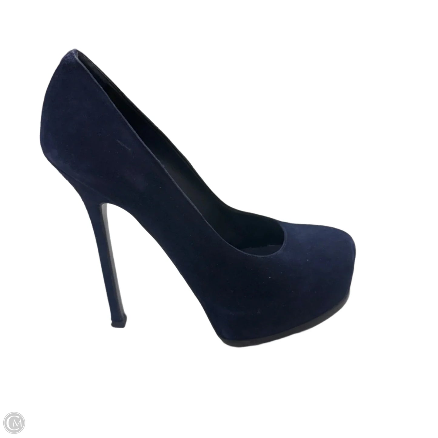 Shoes Luxury Designer By Yves Saint Laurent In Navy, Size: 10.5
