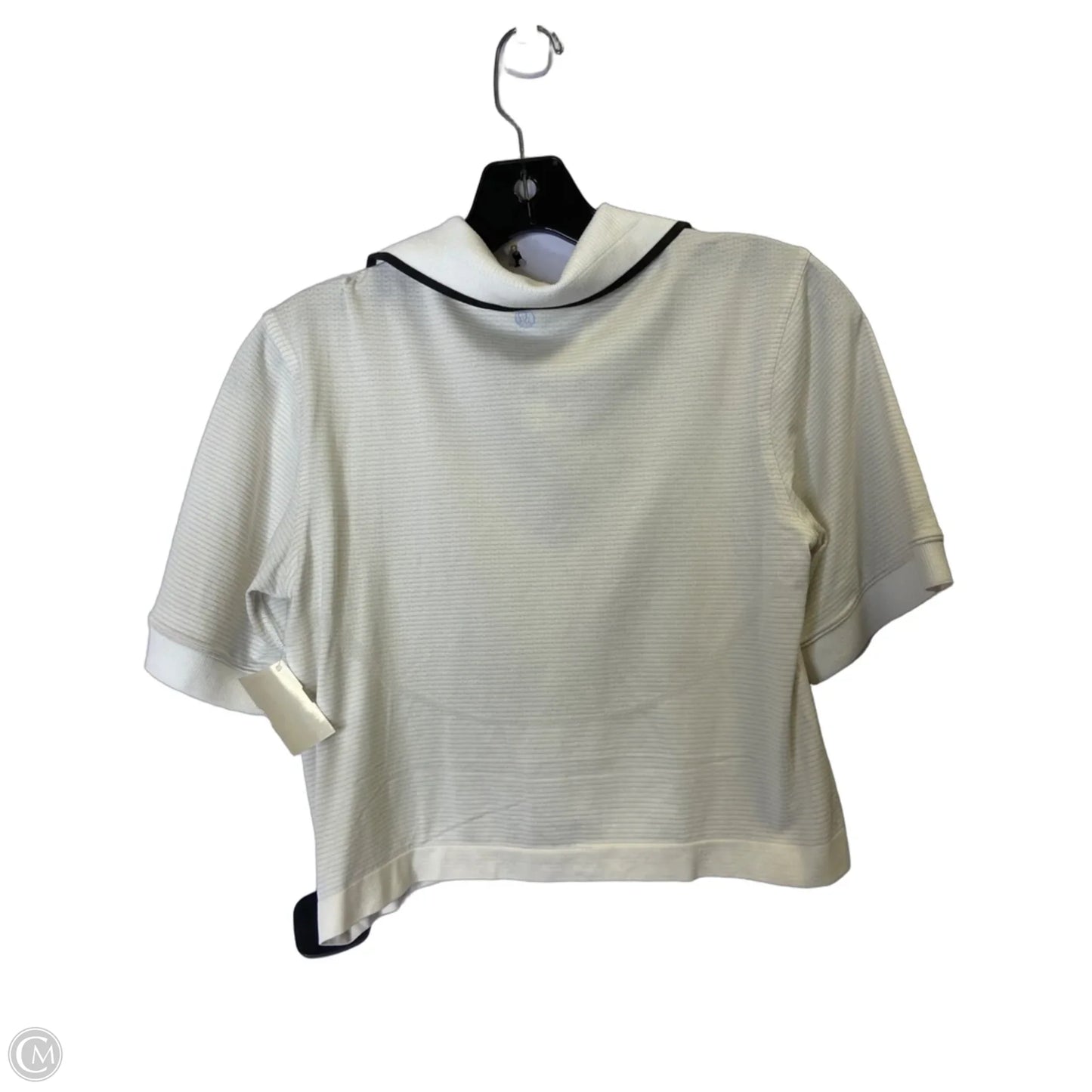 Athletic Top Short Sleeve By Lululemon In Cream, Size: 4