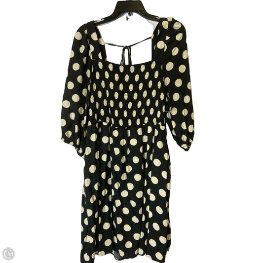 Dress Casual Short By Ava & Viv In Polkadot Pattern, Size: 10
