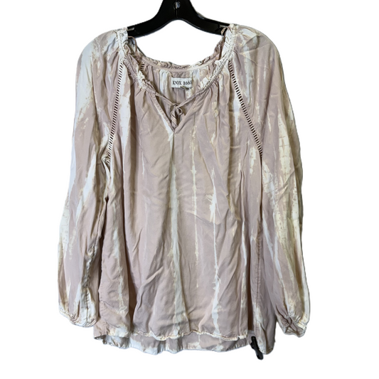 Top Long Sleeve By Knox Rose In Pink, Size: L