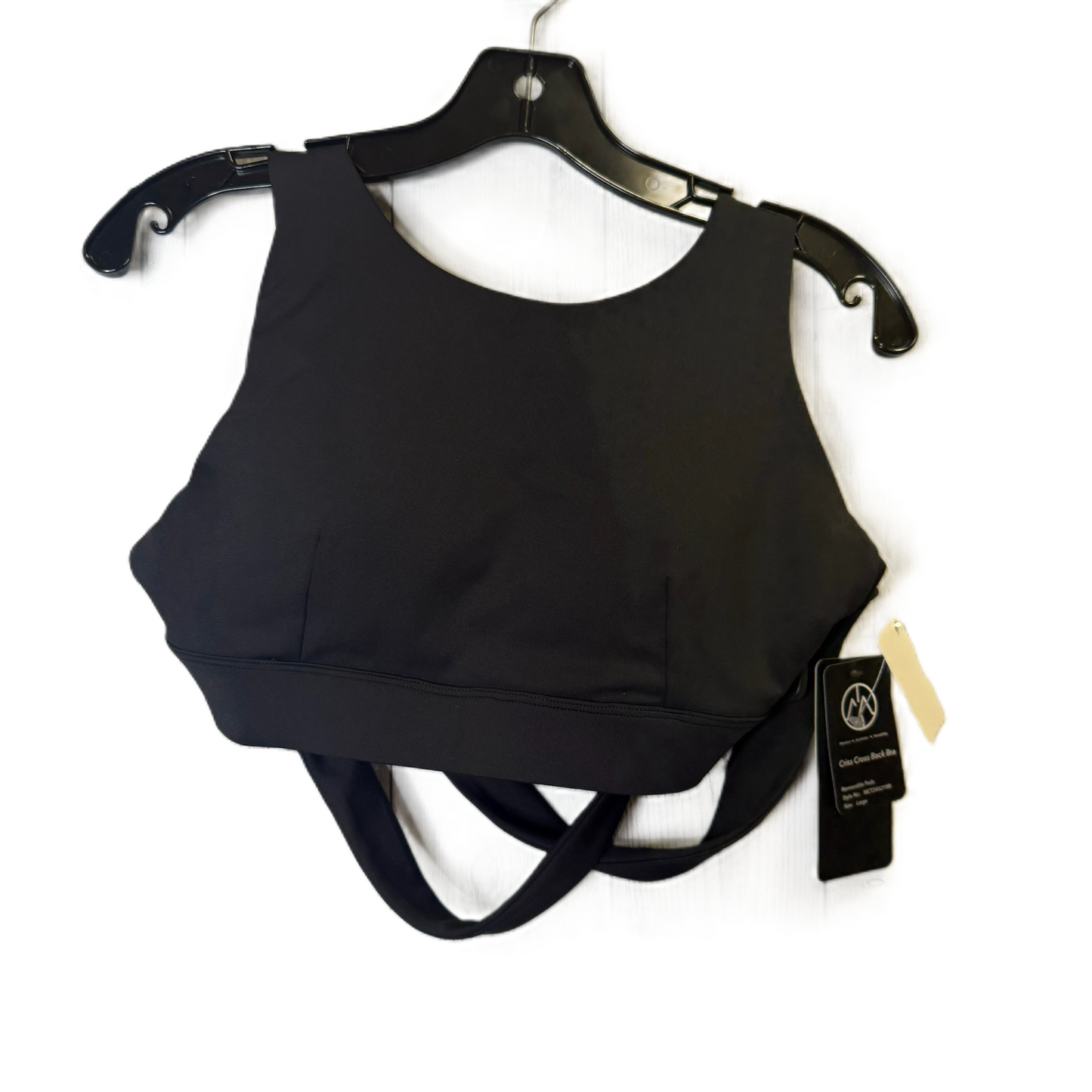 Athletic Bra By Clothes Mentor In Black, Size: L