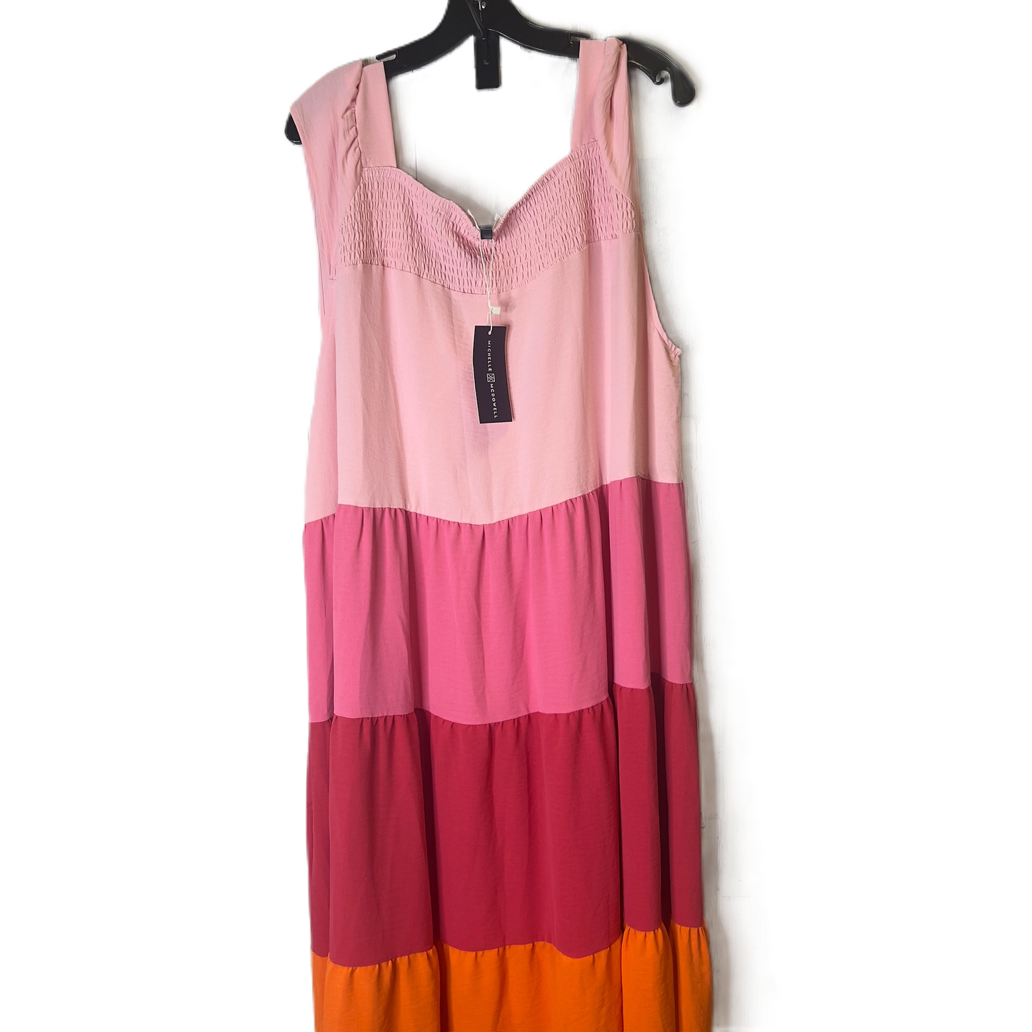 Pink Dress Casual Midi By Clothes Mentor, Size: 1x
