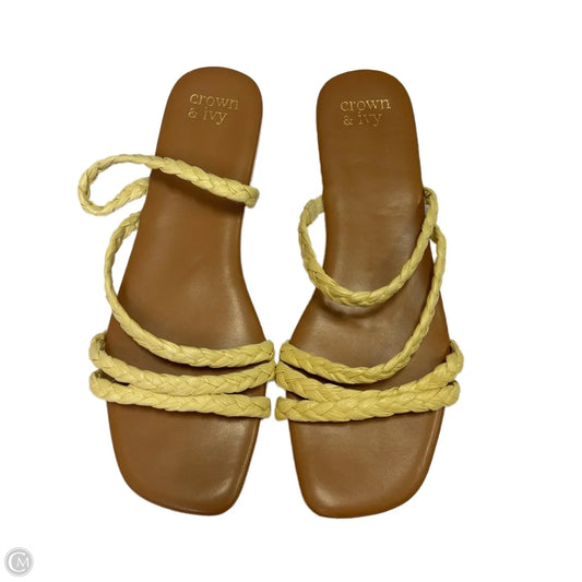 Sandals Flats By Crown And Ivy In Brown, Size: 10