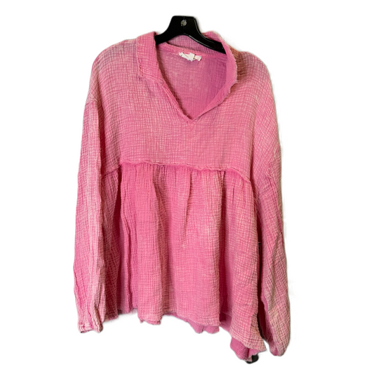 Top Long Sleeve By Clothes Mentor In Pink, Size: S