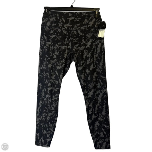 Athletic Leggings By Nike Apparel In Black & Grey, Size: L