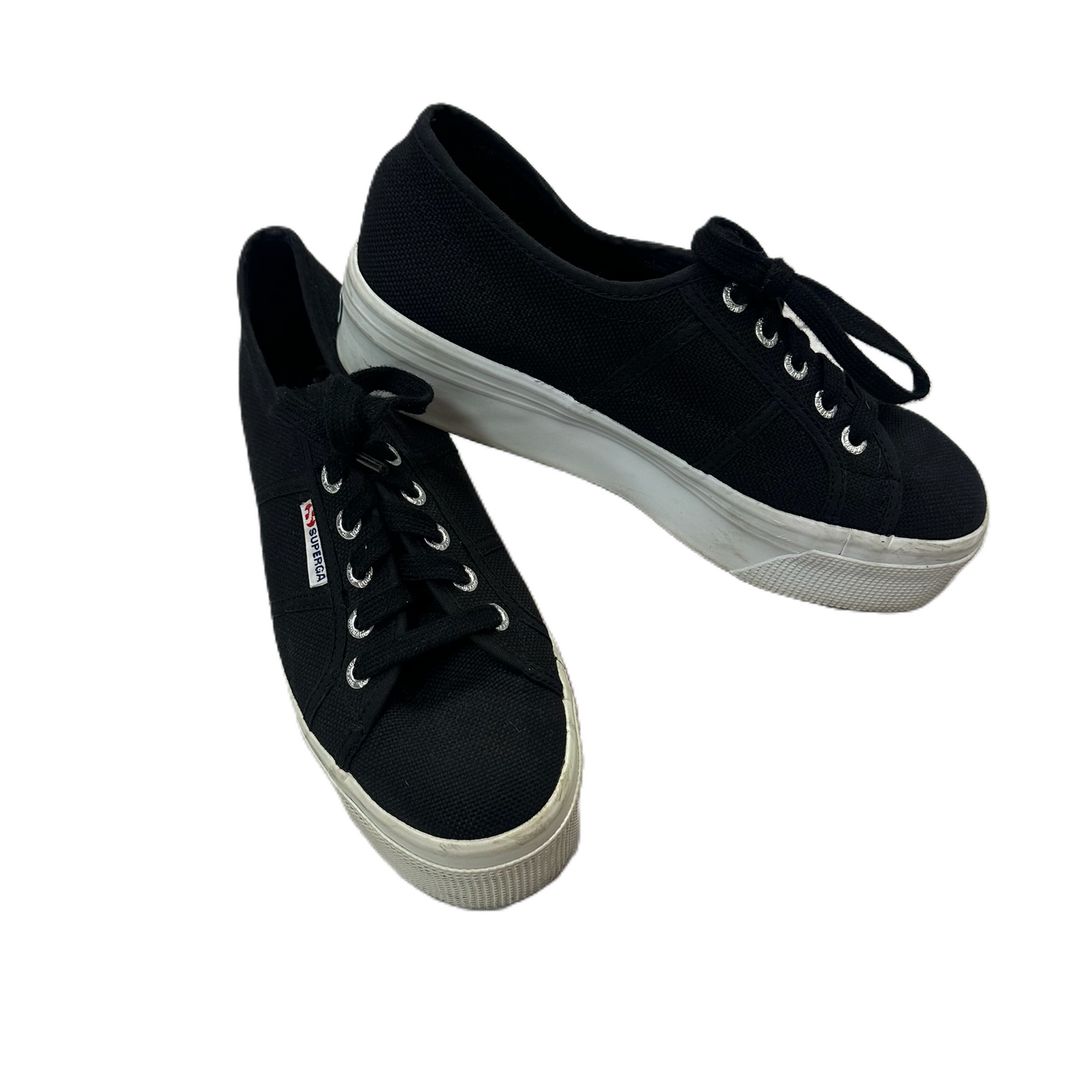 Shoes Sneakers Platform By Superga In Black, Size: 6