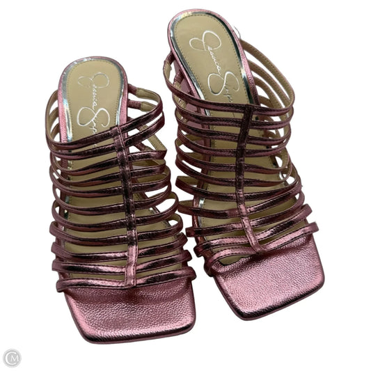 Shoes Heels Wedge By Jessica Simpson In Pink, Size: 8.5