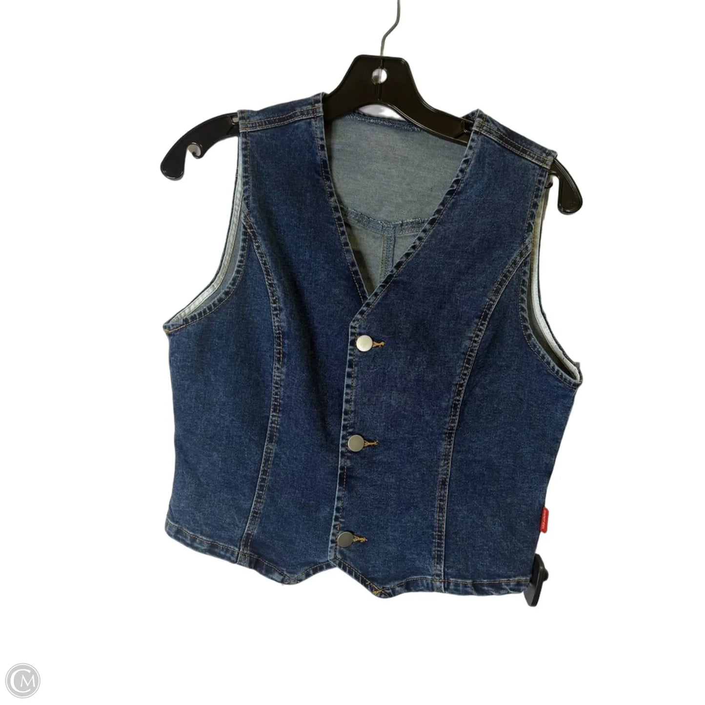 Vest Other By Clothes Mentor In Blue Denim, Size: S