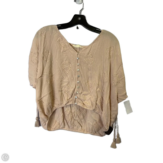 Top Short Sleeve By Love Stitch In Pink, Size: M
