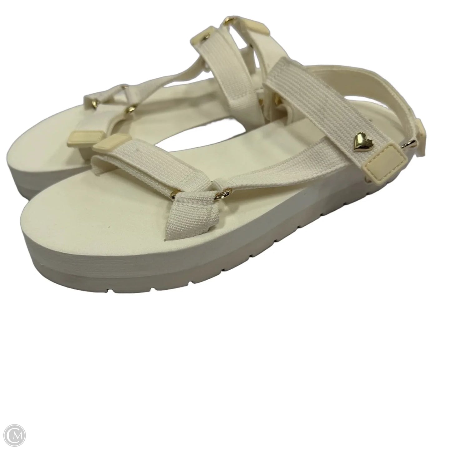 Sandals Heels Platform By Stoney Clover Lane In White, Size: 8