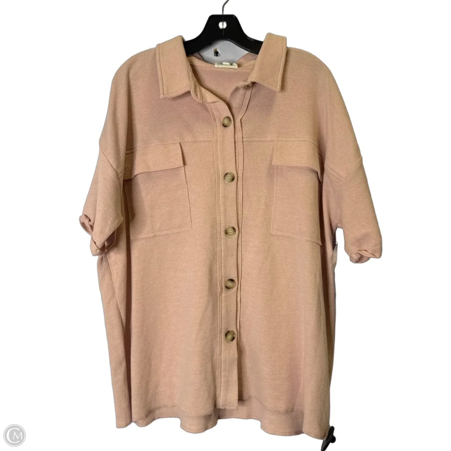 Top Short Sleeve By Heyson In Pink, Size: 1x