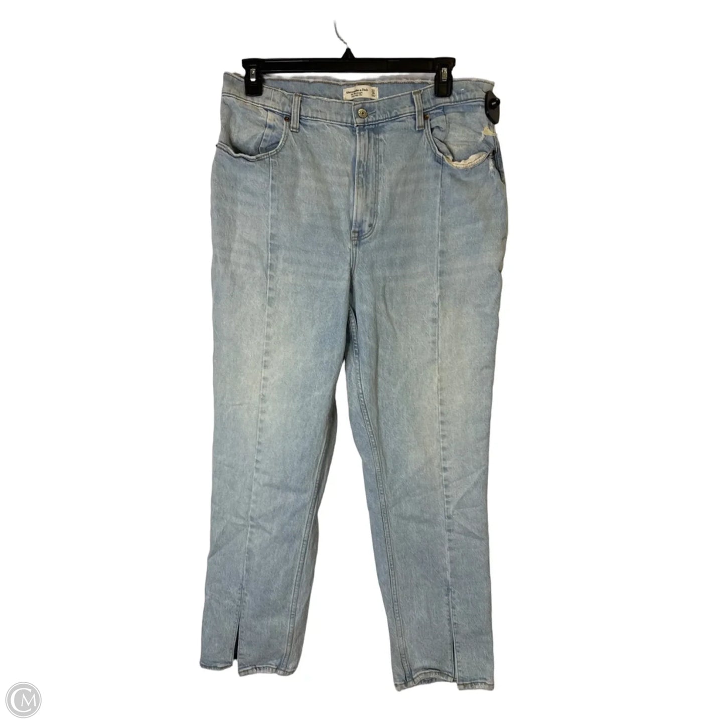 Jeans Straight By Abercrombie And Fitch In Blue Denim, Size: 16