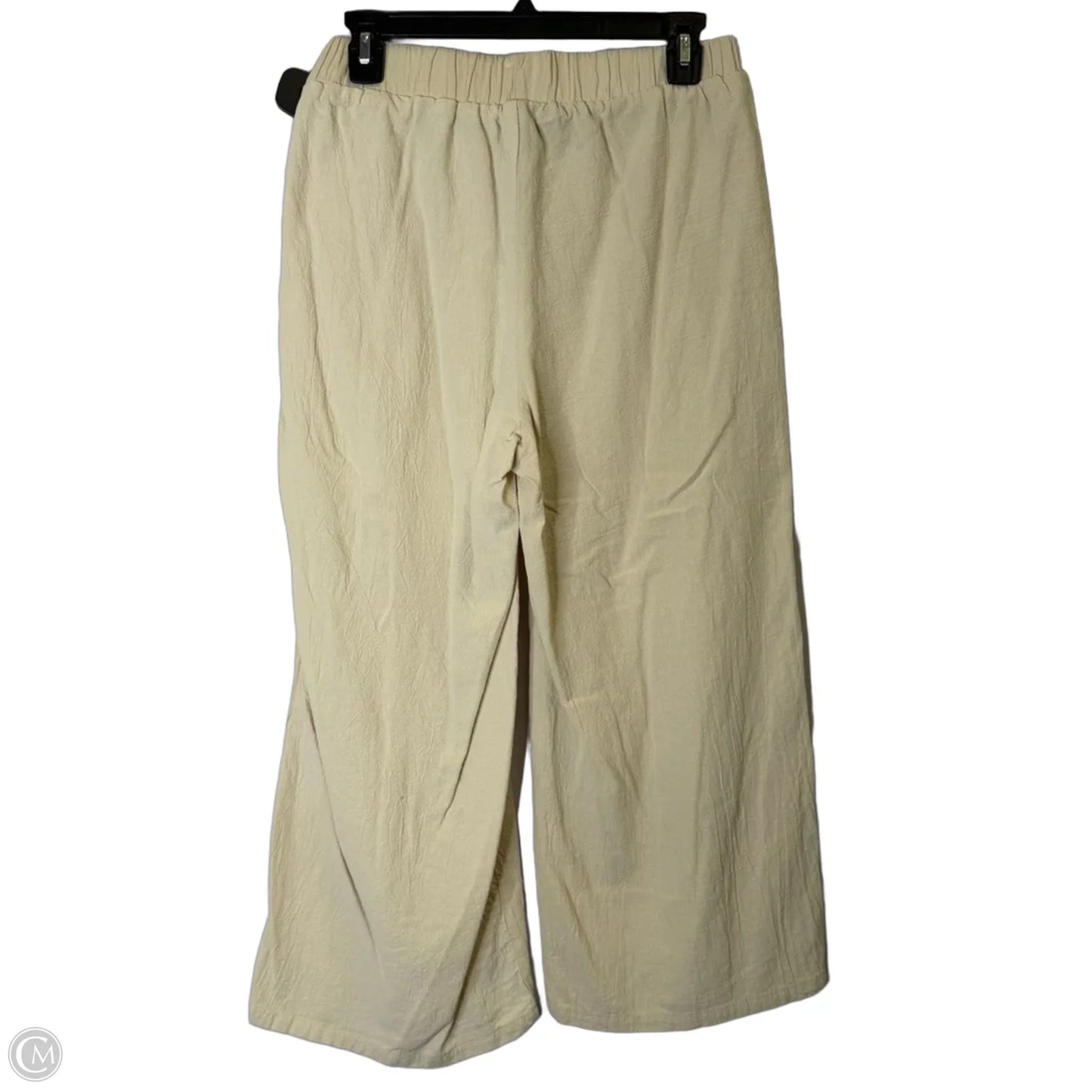 Pants Wide Leg By Shein In Tan, Size: M
