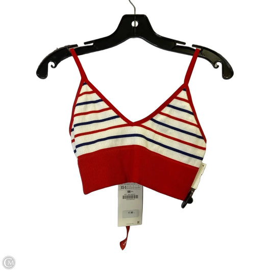 Bralette By Zara In Blue Red & White, Size: Xs