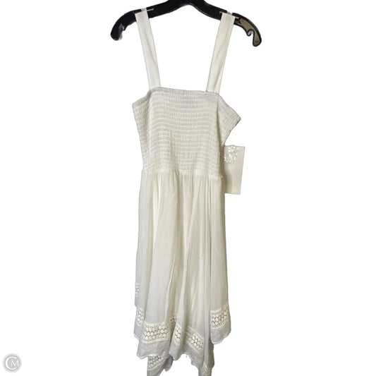 Dress Casual Midi By Clothes Mentor In White, Size: 12