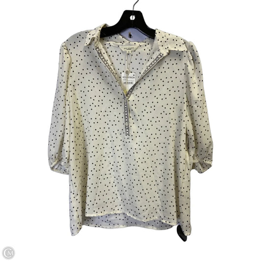 Blouse Short Sleeve By Max Studio In Cream, Size: S