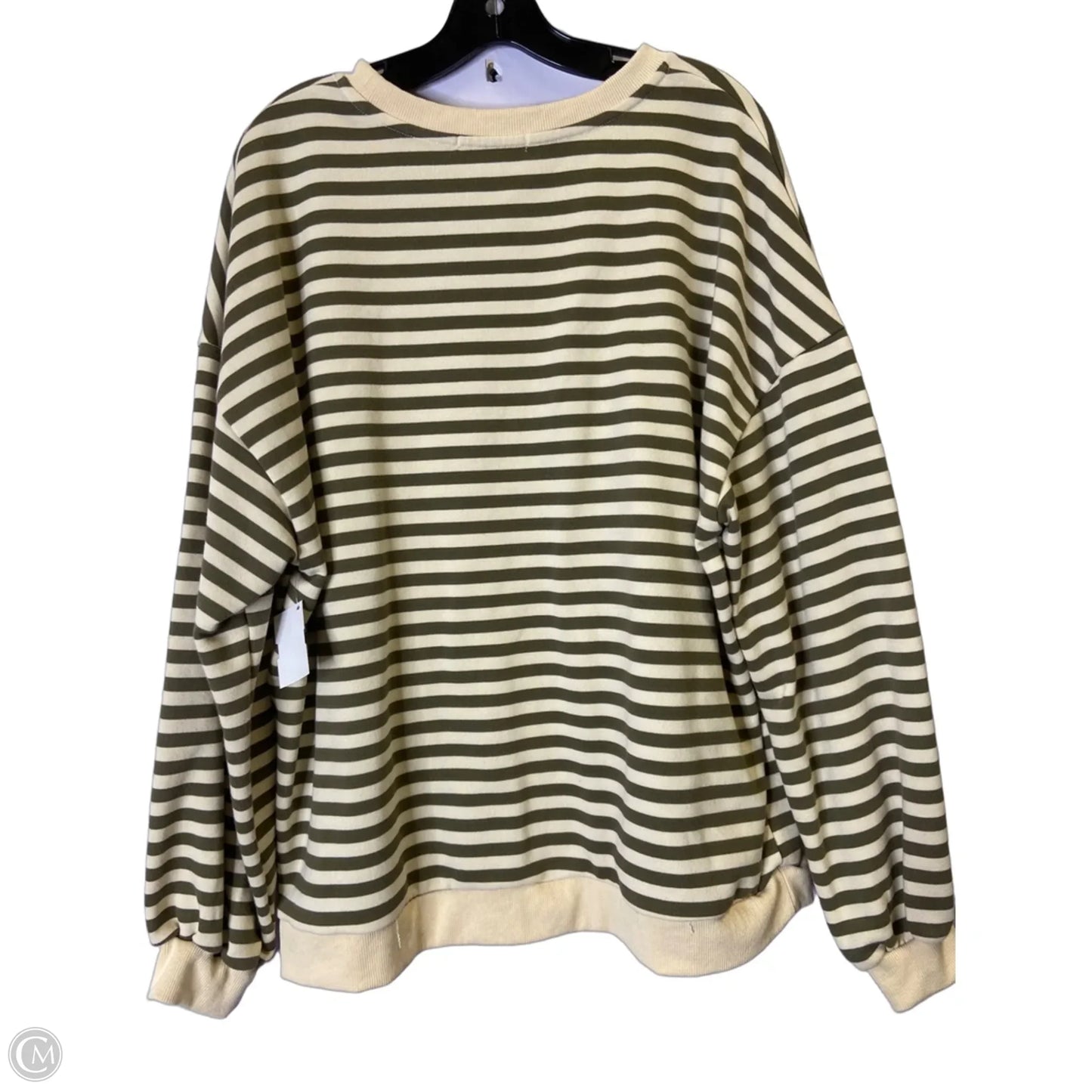 Sweatshirt Crewneck By Clothes Mentor In Striped Pattern, Size: L
