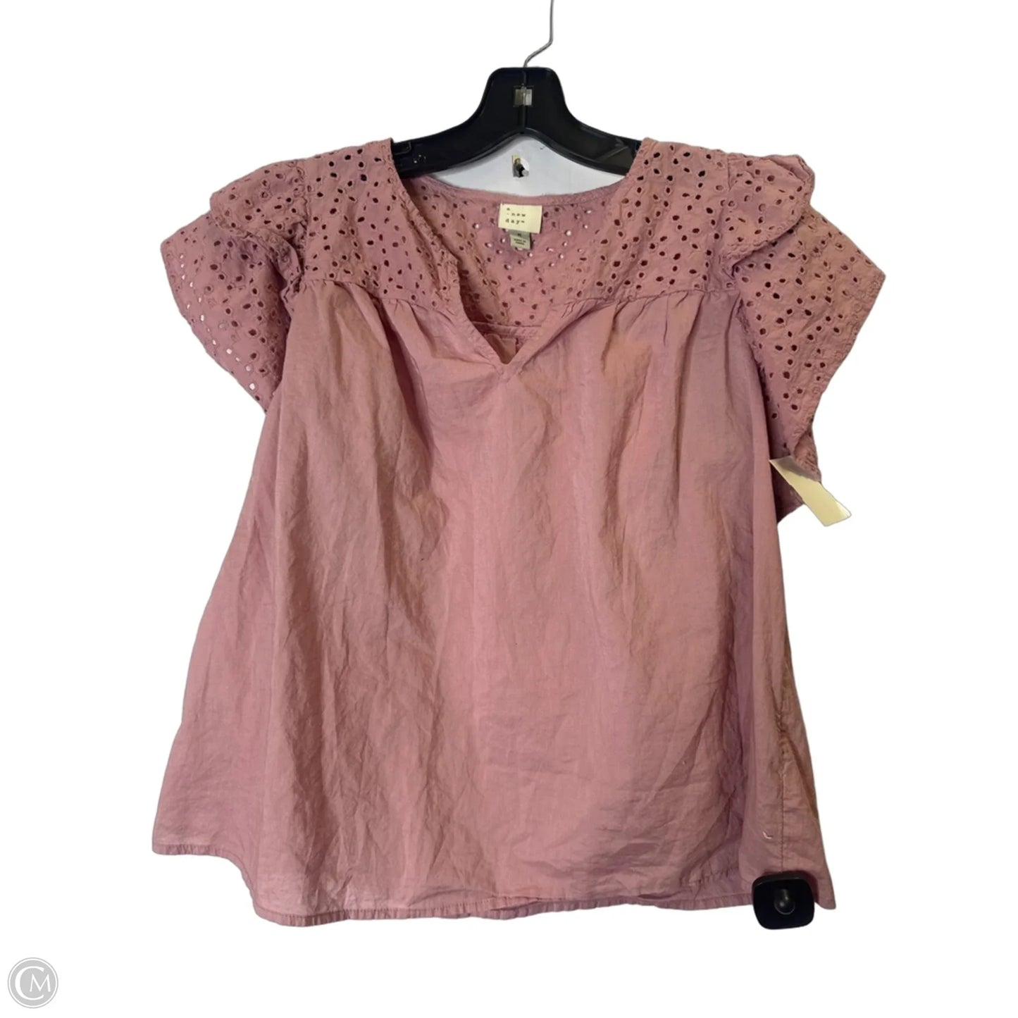 Top Short Sleeve By A New Day In Pink, Size: M