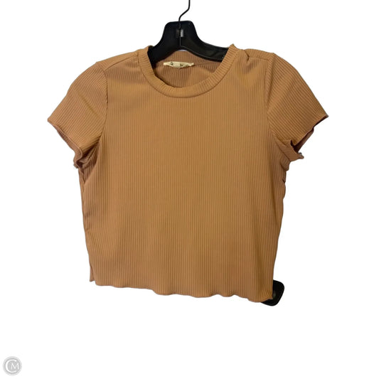 Top Short Sleeve Basic By Listicle In Orange, Size: S