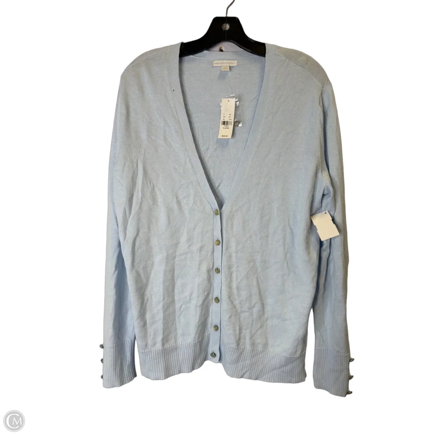 Cardigan By New York And Co In Blue, Size: Xl