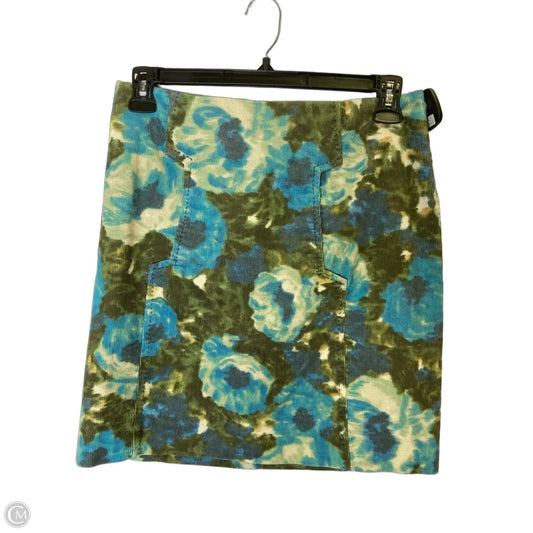 Skirt Mini & Short By Anthropologie In Blue & Green, Size: 10