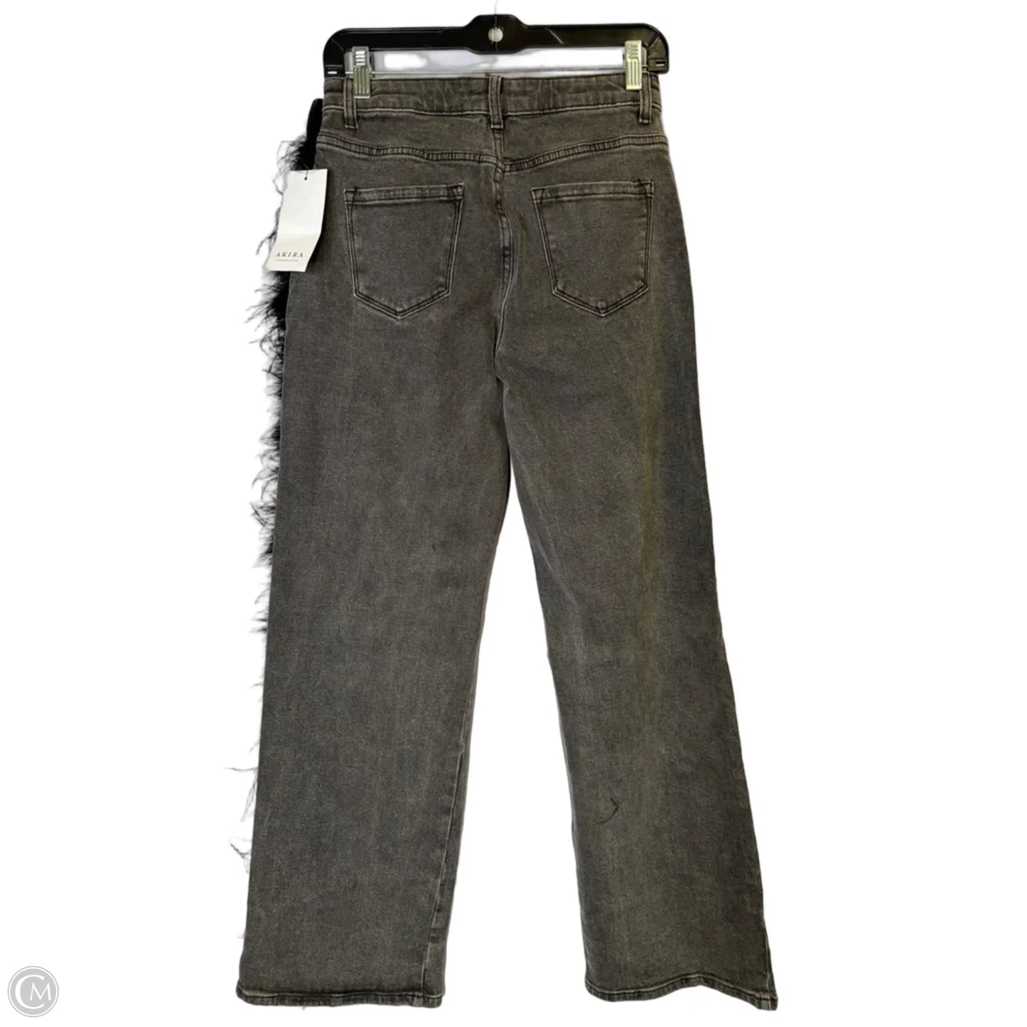 Jeans Straight By Akira In Black Denim, Size: S