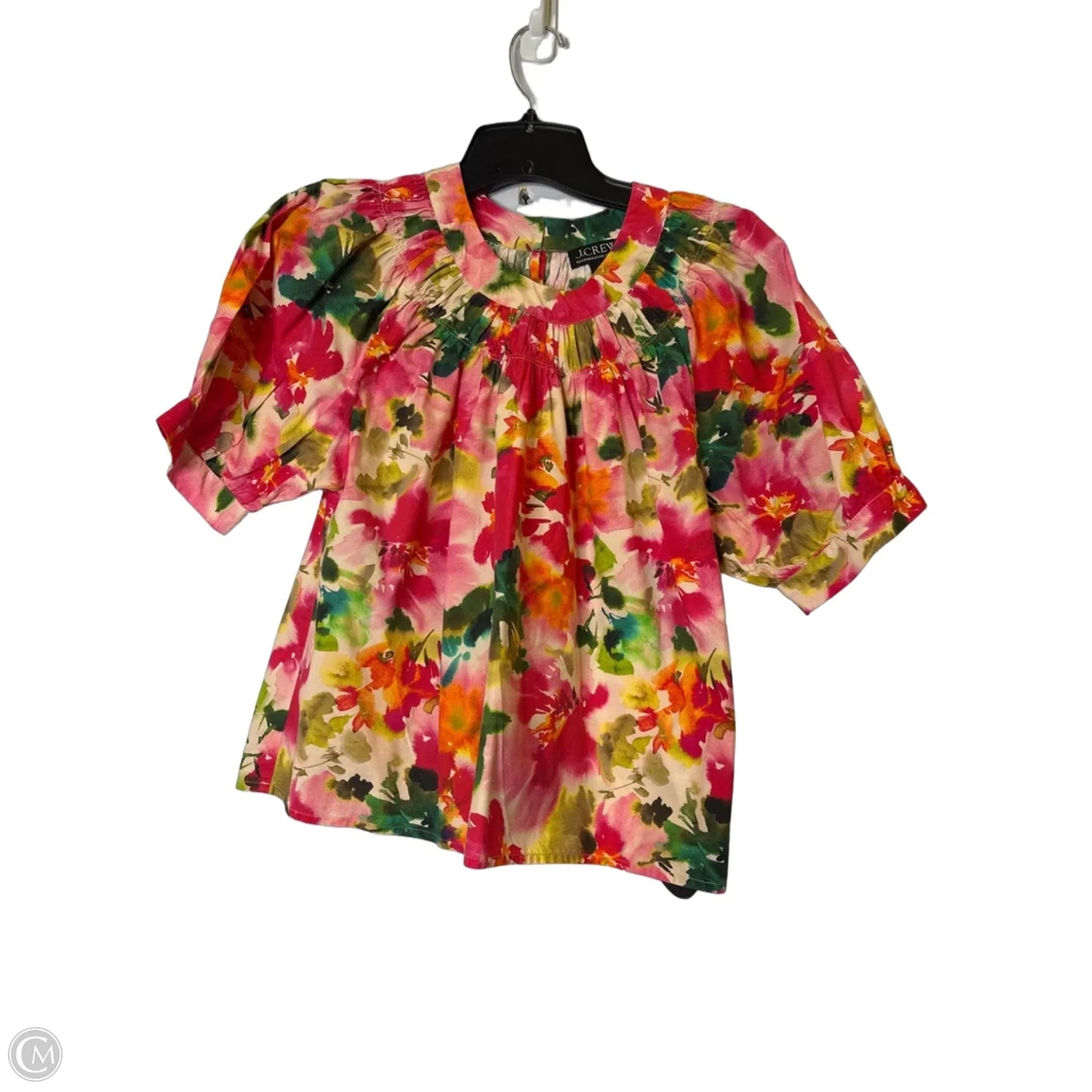 Top Short Sleeve By J. Crew In Floral Print, Size: Xs