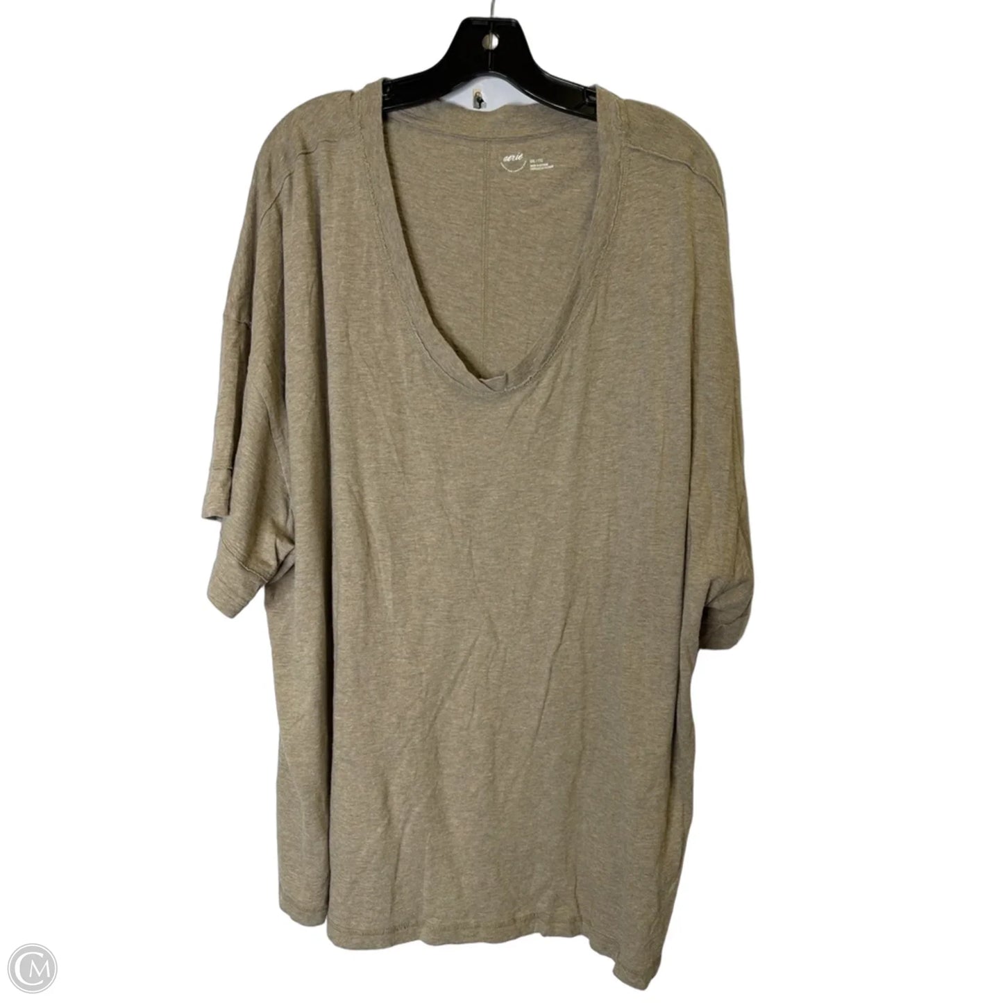 Top Short Sleeve Basic By Aerie In Taupe, Size: Xxl