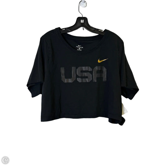 Athletic Top Short Sleeve By Nike Apparel In Black, Size: 1x
