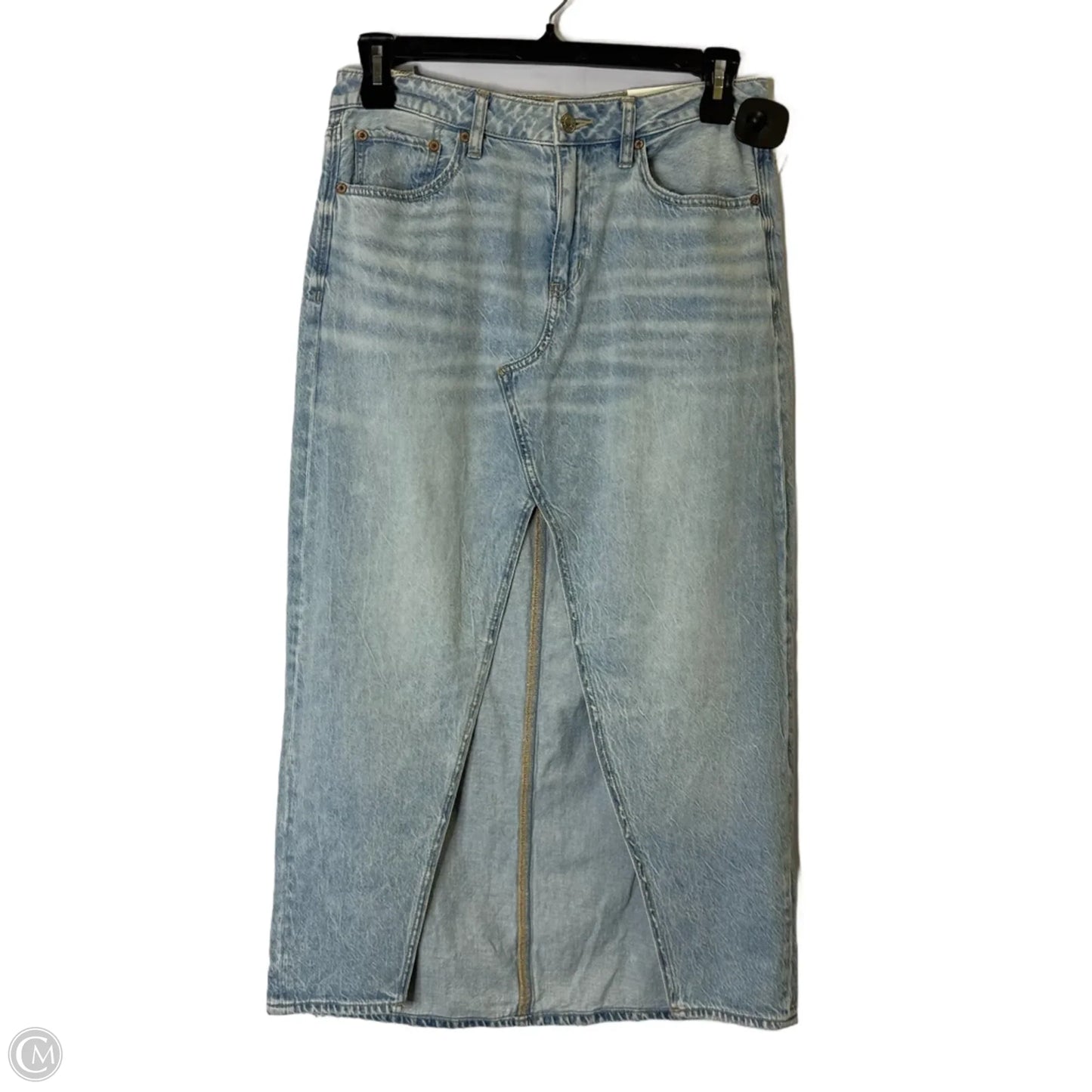 Skirt Midi By American Eagle In Blue Denim, Size: 6