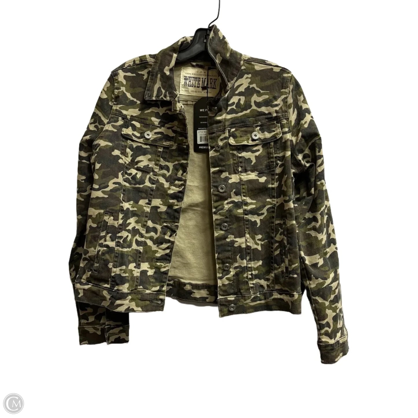 Jacket Denim By White Mark In Camouflage Print, Size: L