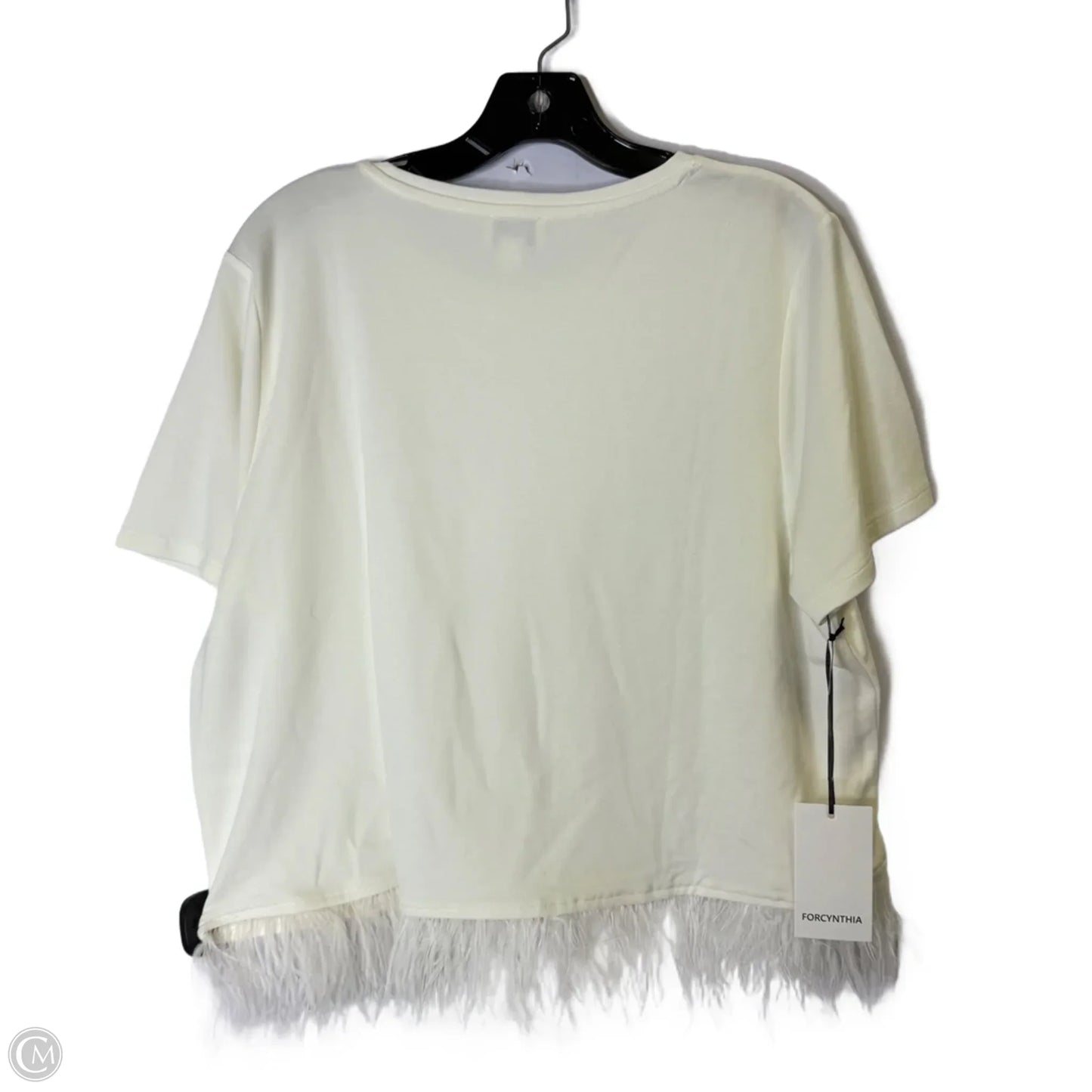 Top Short Sleeve By For Cynthia In Cream, Size: Xl