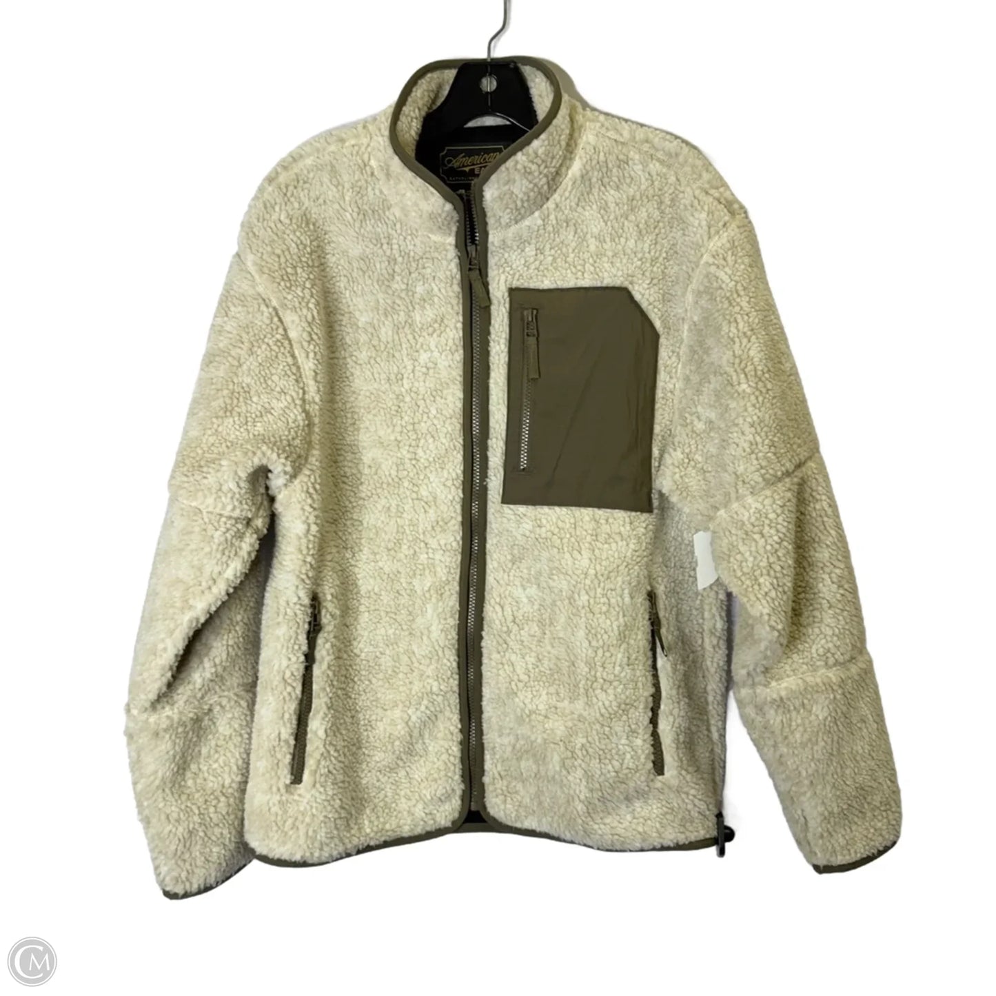 Jacket Faux Fur & Sherpa By American Eagle In Cream, Size: Xs