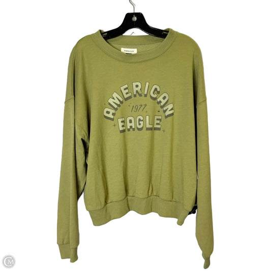 Sweatshirt Crewneck By American Eagle In Green, Size: M