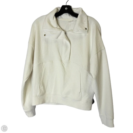 Sweatshirt Collar By Danskin In White, Size: S