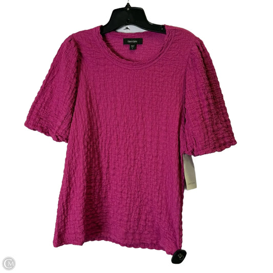 Top Short Sleeve Basic By Karen Kane In Pink, Size: L