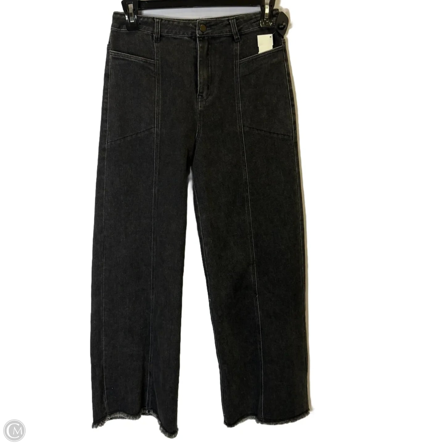 Jeans Straight By Entro In Black Denim, Size: M