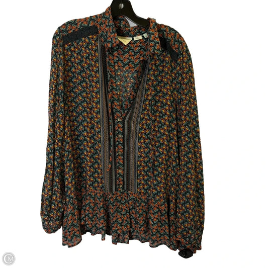 Top Long Sleeve By Maeve In Multi-colored, Size: 16