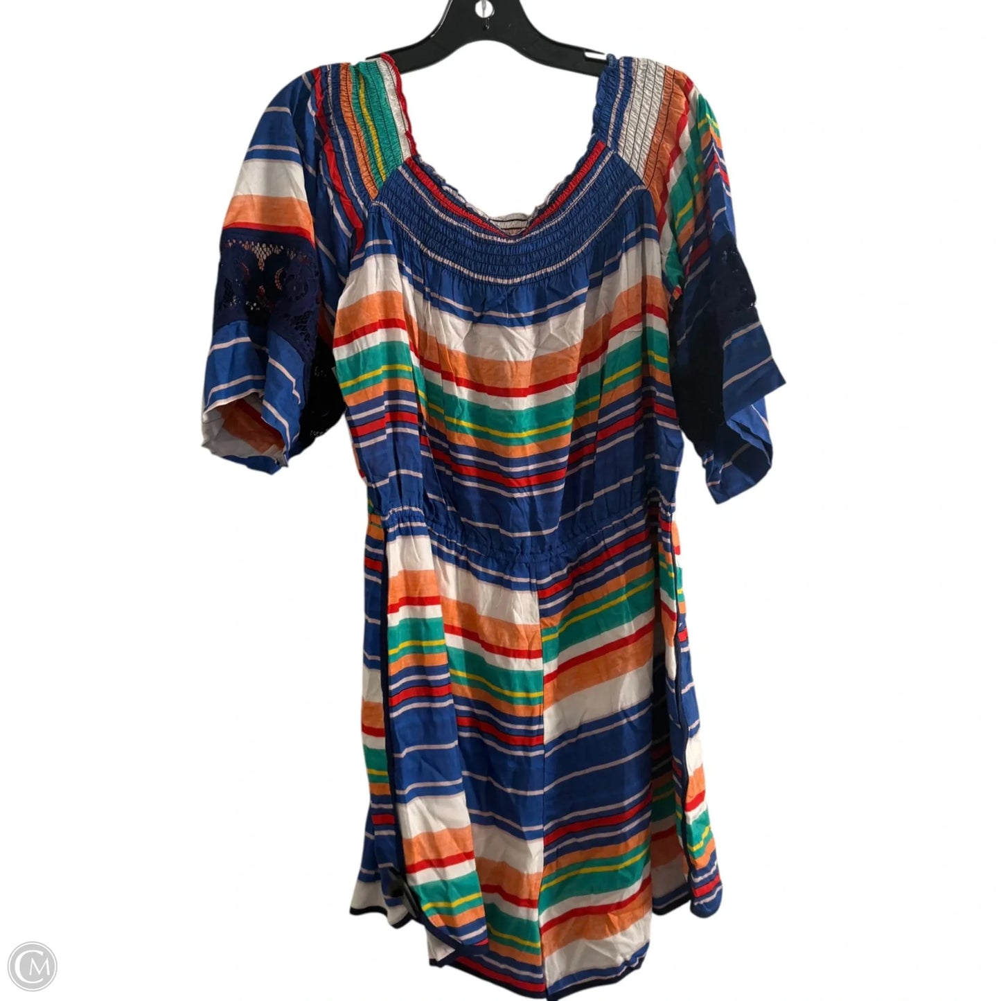 Romper By Clothes Mentor In Striped Pattern, Size: Xl