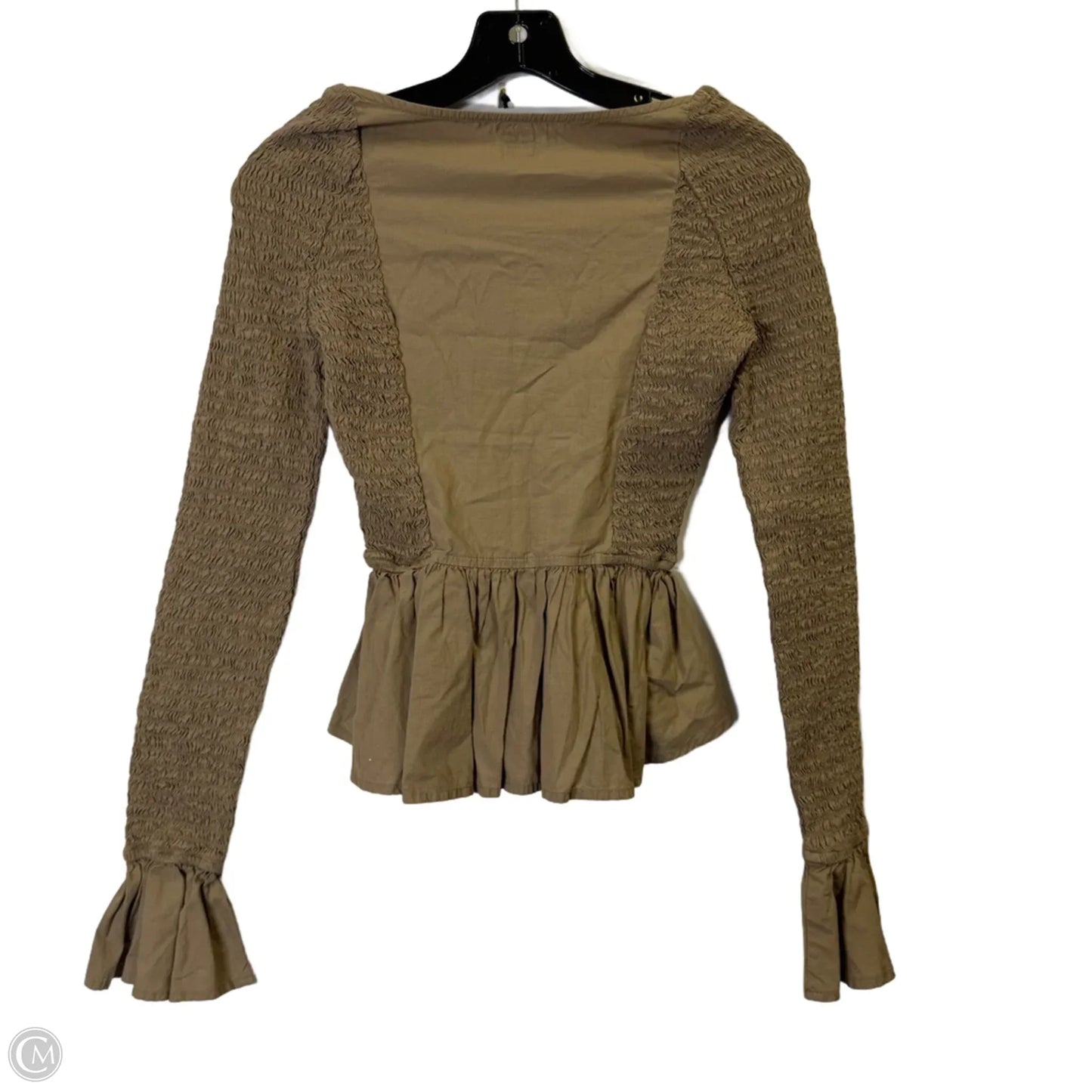 Top Long Sleeve By Free People In Brown, Size: Xs